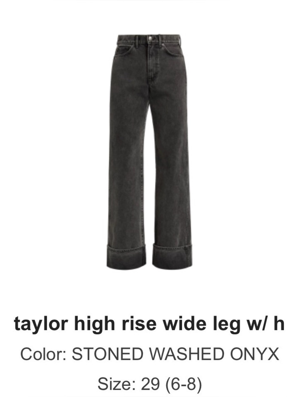 Veronica Beard Taylor High-Rise Wide-Leg Jeans - Stoned Washed Onyx